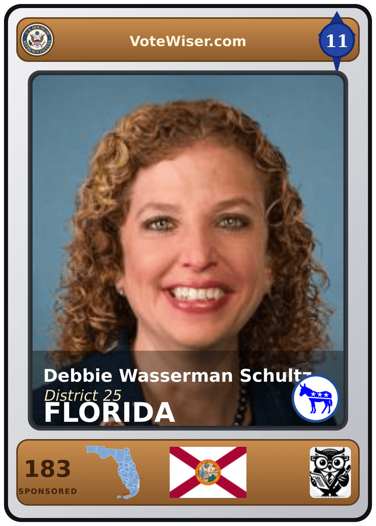 Debbie Wasserman Schultz trading card