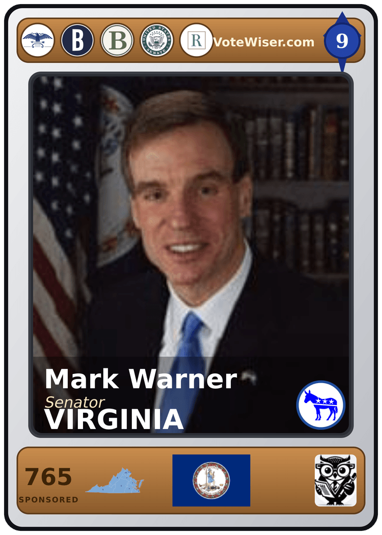 Mark R. Warner trading card