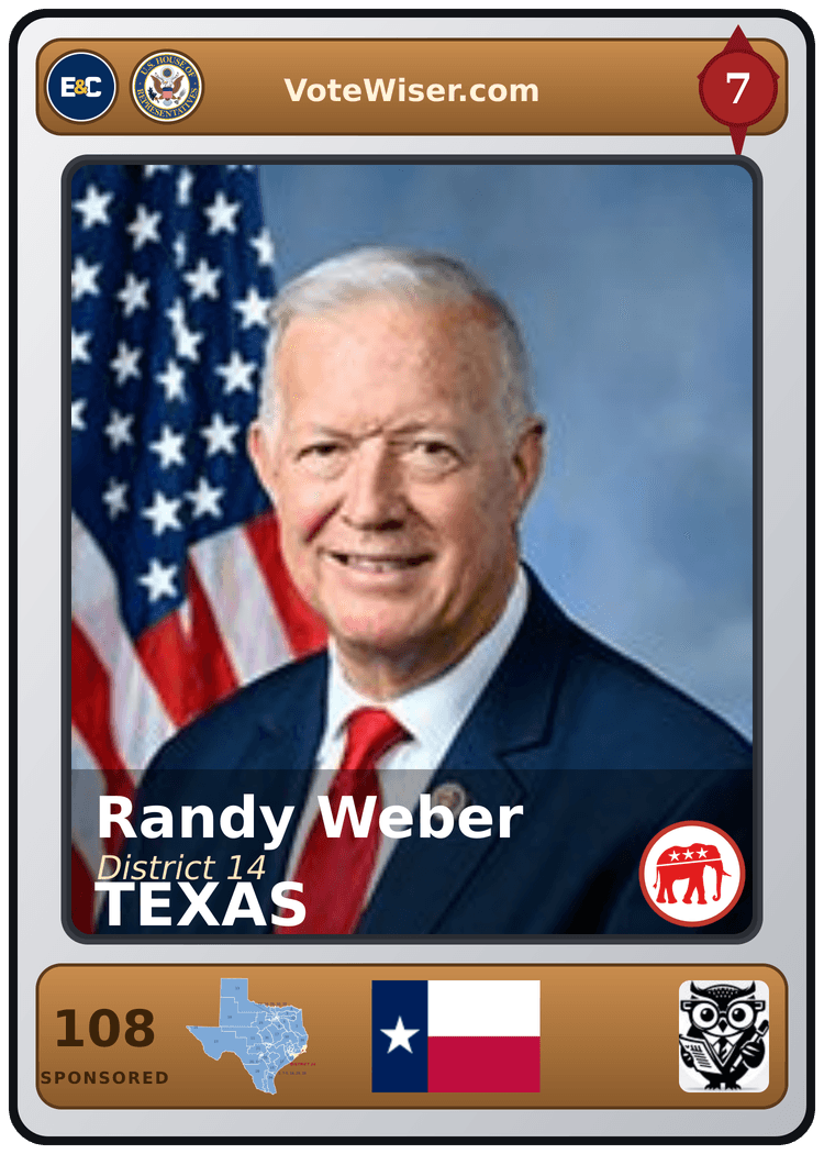 Randy K. Weber, Sr. trading card