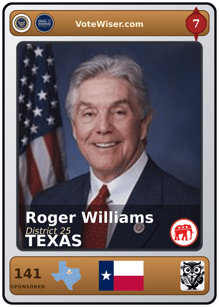 Roger Williams trading card