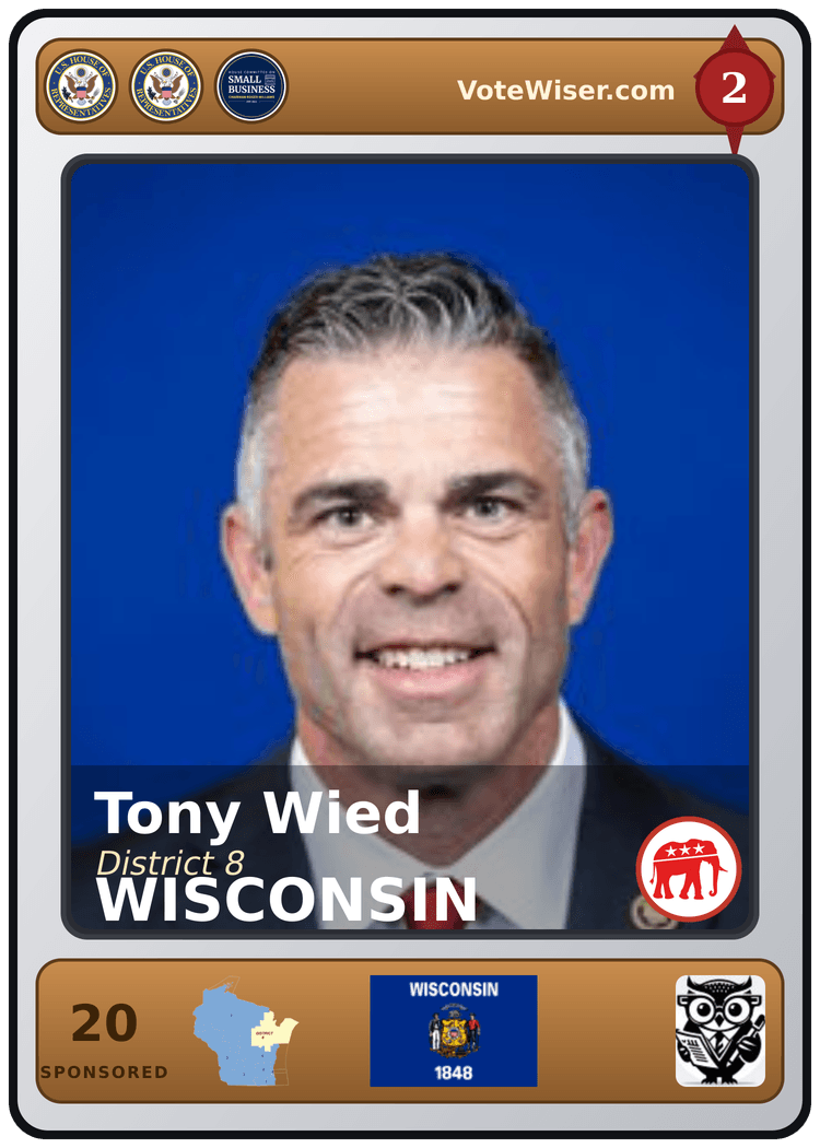 Tony Wied trading card
